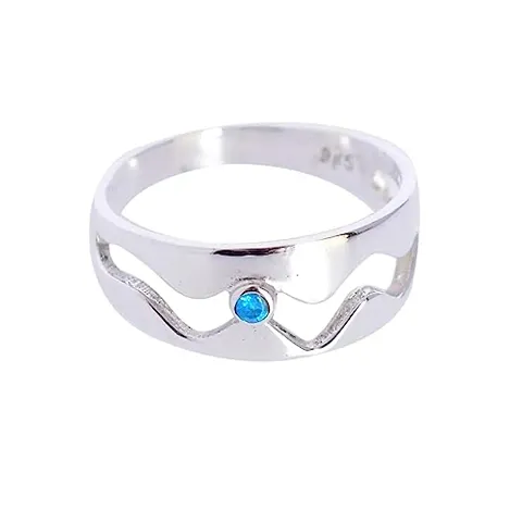 Ravishing Impressions Eternity Design Neon Apatite Simple Dainty 925 Sterling Silver Engagement Ring