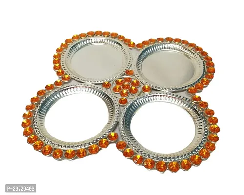 Flower Shape Pooja Thali-thumb0