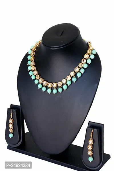 Stylish Multicoloured Alloy Necklace Jewellery Set For Women