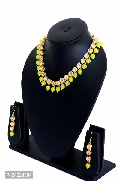 Stylish Multicoloured Alloy Necklace Jewellery Set For Women