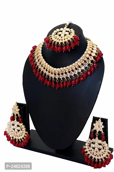 Stylish Multicoloured Alloy Necklace Jewellery Set For Women-thumb0