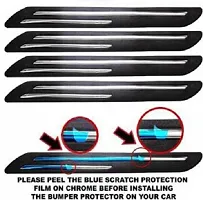 CADEAU Plastic Car Bumper Guard Black Pack of 4 Universal For Car Hyundai Universal For Car Sonata Fluidic-thumb1