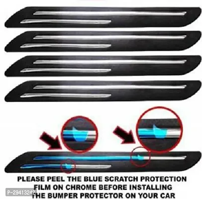 CADEAU Plastic Car Bumper Guard Black Pack of 4 Universal For Car Hyundai Universal For Car Sonata Fluidic-thumb2