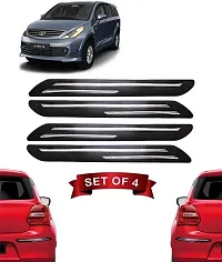 CADEAU Plastic Car Bumper Guard Black Pack of 4 Universal For Car Universal For Car Swift Dzire-thumb1