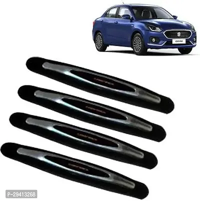 CADEAU Polyresin Vinyl Polypropylene Car Door Guard Black Pack of 4 Maruti Swift Dzire