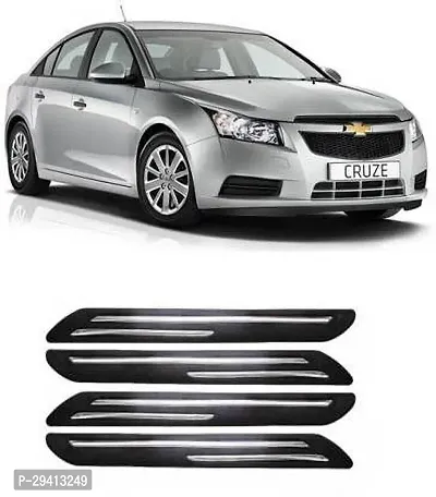 CADEAU Plastic Car Door Guard Black Pack of 4 Toyota Cruze