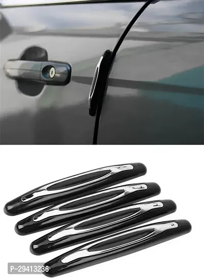 CADEAU Polyresin Vinyl Polypropylene Car Door Guard Black Pack of 4 Universal For Car Universal For Car-thumb2