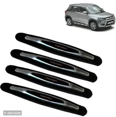 CADEAU Polyresin Vinyl Polypropylene Car Door Guard Black Pack of 4 Maruti Universal For Car Swift Dzire-thumb0