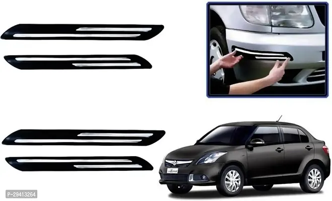 CADEAU Plastic Car Bumper Guard Black Pack of 4 Maruti Swift Dzire-thumb2