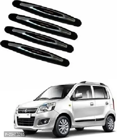 CADEAU Plastic Car Door Guard Black Pack of 4 Universal For Car Universal For Car