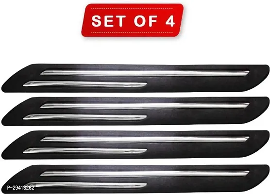 CADEAU Plastic Car Bumper Guard Black Pack of 4 Universal For Car Universal For Car Swift Dzire