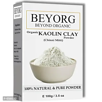 BEYORG Bliss of Earth 100% Pure White Kaolin Clay Powder | Finest Grade | Natural Facial Mask | Remove Excessive Oil and Dirt from Face (100 g)