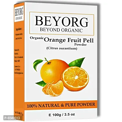 Pure Orange Peel Powder For Glowing Skin and Removing Pimples, Scars and Boosten Collagen (100 g)