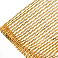 HomeStore-YEP Tissue Net Eyelets Rings Transparent Sheer Polyester 7 feet Door Curtain (Gold) (Long Door - 9 Feet)-thumb3