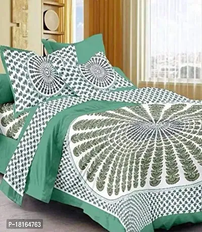 HomeStore-YEP Jaipuri Cotton Rajasthani Double Bedsheet with 2 Pillow Cover