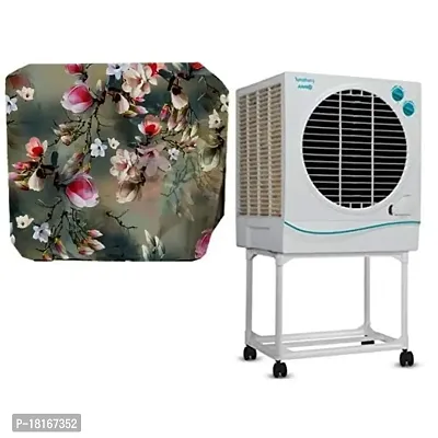 HomeStore-YEP Air Cooler Cover Compatible for Symphony Jumbo 51 Ltr Air Cooler Cover Green Flowers-thumb0