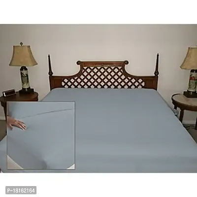 HomeStore-YEP Waterproof Single Bed Size Mattress Protector (35X74X5 inches, Blue, Grey)