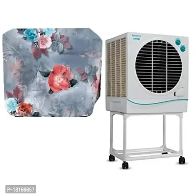 HomeStore-YEP Air Cooler Cover Compatible for Symphony Jumbo 51 Ltr Air Cooler Cover Blue Flower-thumb0