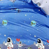 HomeStore-YEP Cartoon Print Bedsheet for Kids Double Bed Boys/Girls (Multicolour, 90 x 100 Inch) - Astronotes-thumb1