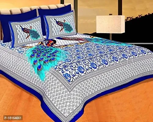 HomeStore-YEP Jaipuri Cotton Rajasthani Double Bedsheet with 2 Pillow Cover
