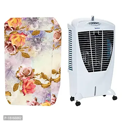 HomeStore-YEP Air Cooler Cover Compatible for Symphony Winter 56 Ltr Air Cooler Cover Cream Flower-thumb0