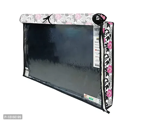 HomeStore-YEP Non Woven Printed Led TV Cover with Transparent Polythene Layer Compatible for 43 inches led tvs (All Models) Green (RedRose)-thumb2