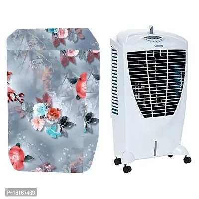 HomeStore-YEP Air Cooler Cover Compatible for Symphony Winter 56 Ltr Air Cooler Cover Blue Flower-thumb0