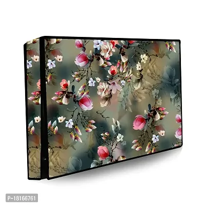 HomeStore-YEP Non woven Printed 24 Inches Led TV Cover / Led Cover with Transparent Polythene Layer Compatible for All Brands Every Models Green Flower-thumb0