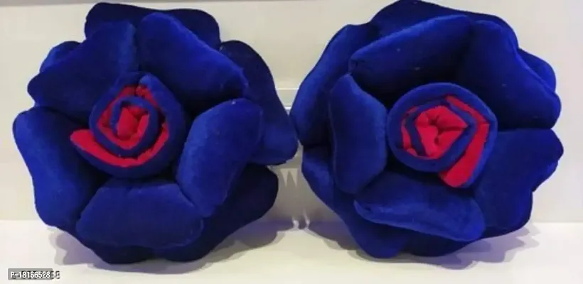HomeStore-YEP Beautiful Solid Velvet Rose Pair Set of 2 Cushion Cover,14X14 Inches