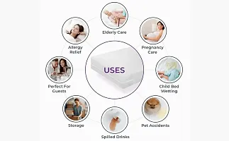 HomeStore-YEP Waterproof Double Bed Mattress Protector Cover with Elastic Strap (Multicolor, 75 x 72 inch)-thumb1