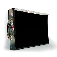 HomeStore-YEP Non woven Printed 24 Inches Led TV Cover / Led Cover with Transparent Polythene Layer Compatible for All Brands Every Models Green Flower-thumb2