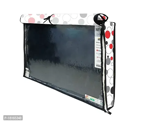 HomeStore-YEP Non Woven Printed Led TV Cover with Transparent Polythene Layer Compatible for 43 inches led tvs (All Models) Green (RedBlack),Polyvinyl Chloride-thumb2