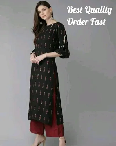 Trendy Rayon Kurta Bottom Set