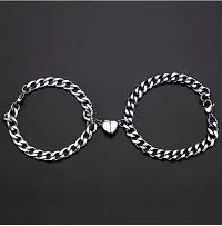 Aajkalgifts Alloy Silver Bracelet Pack of 2-thumb1