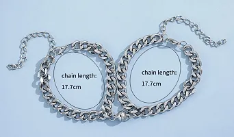 Stainless Steel Silver Bracelet Set Pack of 2-thumb2