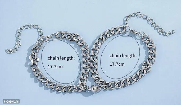 Stainless Steel Silver Bracelet Set Pack of 2-thumb3