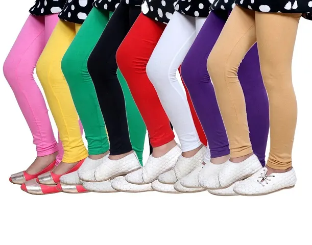 Indistar Girls Leggings Pack of (7140807060504030201-IW-30_Multicolor_7-8 Years)