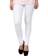 Aaru Collection Churidar Cotton Leggings for Women Combo Pack, Free Size (Black  White) Regular-thumb2