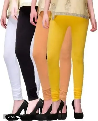 Aaru Collection Women's Regular Fit Cotton Leggings (Cotton Lycra Leggings(Black,PinkWhite_White, Black, Beige, Yellow_XL)