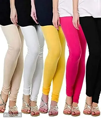 Chudidar Cotton Stretchable Legging for Women Combo of 5-thumb0