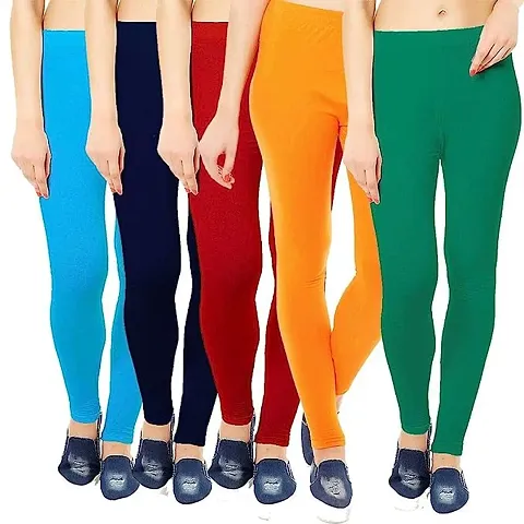 Fabulous Solid Leggings For Women Pack of 5