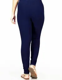 PR PINK ROYAL Women's Solid Cotton Viscose Lycra Regular Fit Leggings Combo Pack 3 | Color White,Begie,DarkBlue-thumb2