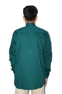 Men's Casual Cotton Shirt 100% Cotton Plain Solid Colors Stylish (Large, Sea Green)-thumb4