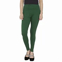 Aaru Collection Stretchable Cotton Ankle Length Leggings for Women Combo Pack of 6 - Free Size (Green+Yellow+Red+Blue+Black+White)-thumb4