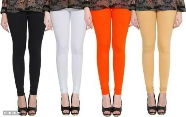 Aaru Collection Women's Regular Fit Cotton Leggings (Cotton Lycra Leggings(Black, PinkWhite_Multicolour_XL)
