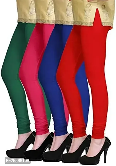 Aaru Collection Women's Regular Fit Legging (Pack of 4) (Cotton Lycra Leggings(Black,PinkWhite_Assorted_XL)