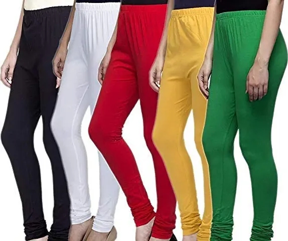 Aaru Collection Women's Regular Fit Leggings (A-New_leggings-Pack of 5_Multicolour_XL)