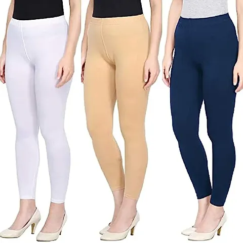 Fabulous Solid Leggings For Women Pack of 3