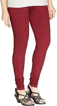 Anay Women's Regular Fit Cotton Leggings (GOLD+MAR+PURPAL+FIROZA+RANI+RED_Gold, Maroon, Purple, Firoza, Rani, Red_Free Size)-thumb4