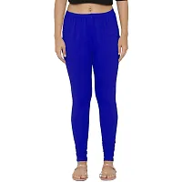 Heena Fashion Care Women?s Solid Skin Fit Cotton Lycra Chudidhar Skinny Fit Leggings Combo Pack of 3 (Royal Blue, Red, Yellow)-thumb1